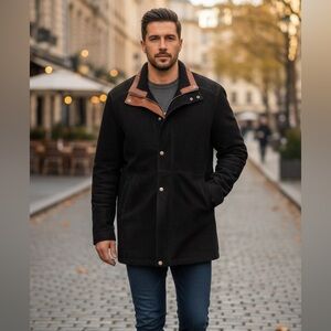 William Jacket Leather Trench Coat